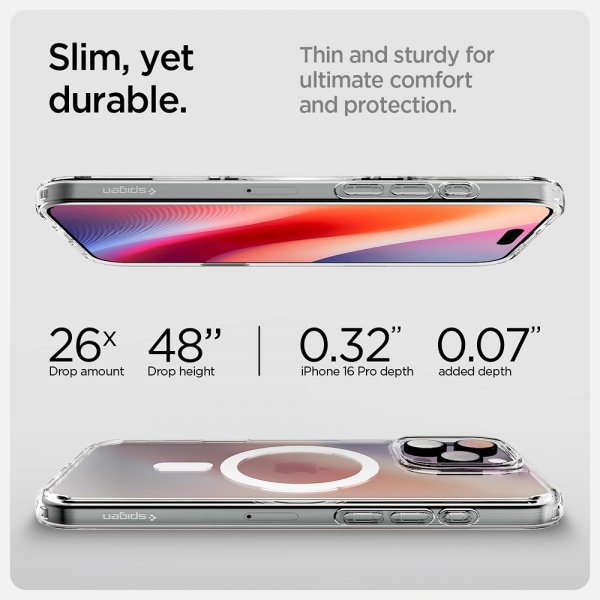 iPhone 16 Pro Skal Ultra Hybrid T MagFit Clear White