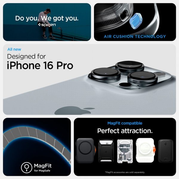 iPhone 16 Pro Skal Ultra Hybrid T MagFit Frost Black