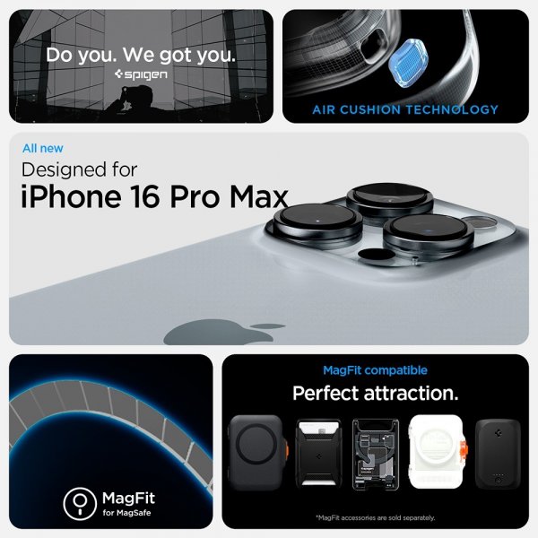 iPhone 16 Pro Skal Ultra Hybrid Zero One MagFit Svart