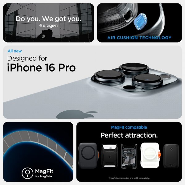 iPhone 16 Pro Skal Ultra Hybrid Zero One MagFit Svart