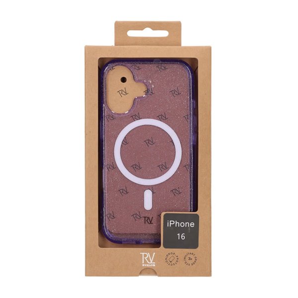 iPhone 16 Skal Glitter MagSafe Lila