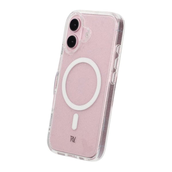 iPhone 16 Skal Glitter MagSafe Vit