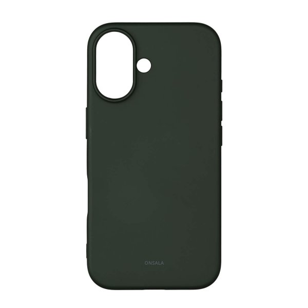 iPhone 16 Skal Silikonkänsla Olive Green