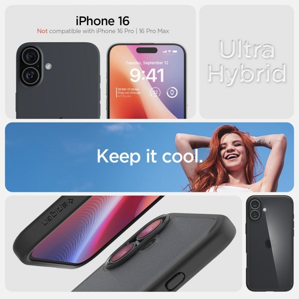 iPhone 16 Skal Ultra Hybrid Frost Black