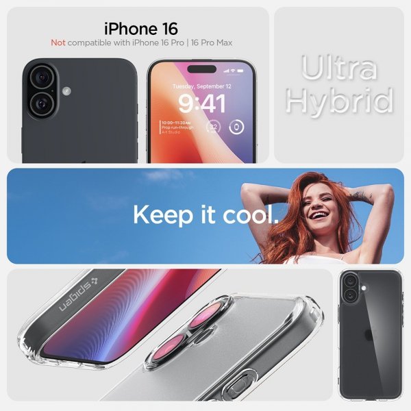 iPhone 16 Skal Ultra Hybrid Frost Clear