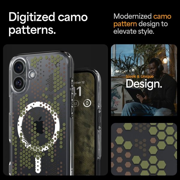 iPhone 16 Skal Ultra Hybrid MagFit Digital Camo