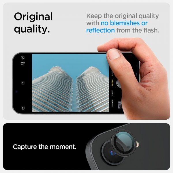 iPhone 16e/17e Kameraskydd GLAS.tR EZ Fit Optik Pro 2-pack