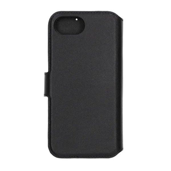 iPhone 16e/17e Fodral Äkta Läder Svart