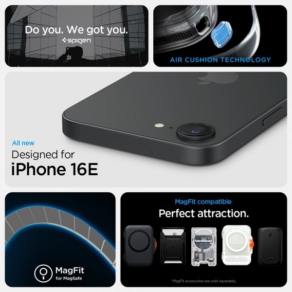 iPhone 16e/17e Skal Rugged Armor MagFit Matte Black