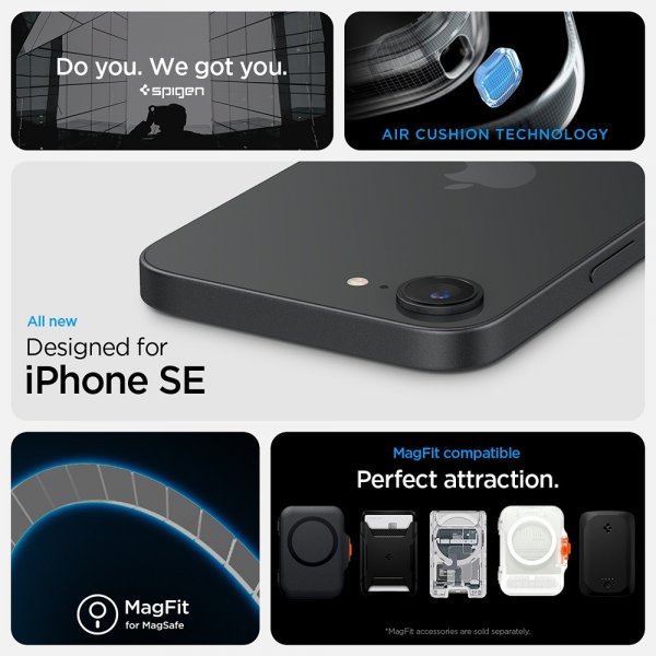 iPhone 16e/17e Skal Rugged Armor MagFit Matte Black