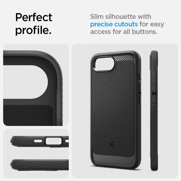 iPhone 16e/17e Skal Rugged Armor MagFit Matte Black