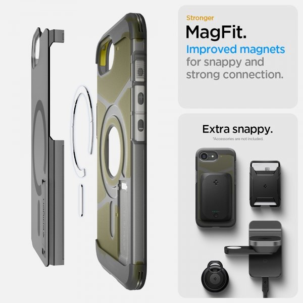 iPhone 16e/17e Skal Tough Armor MagFit Frost Black