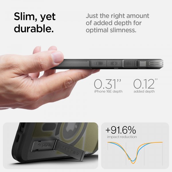 iPhone 16e/17e Skal Tough Armor MagFit Frost Black