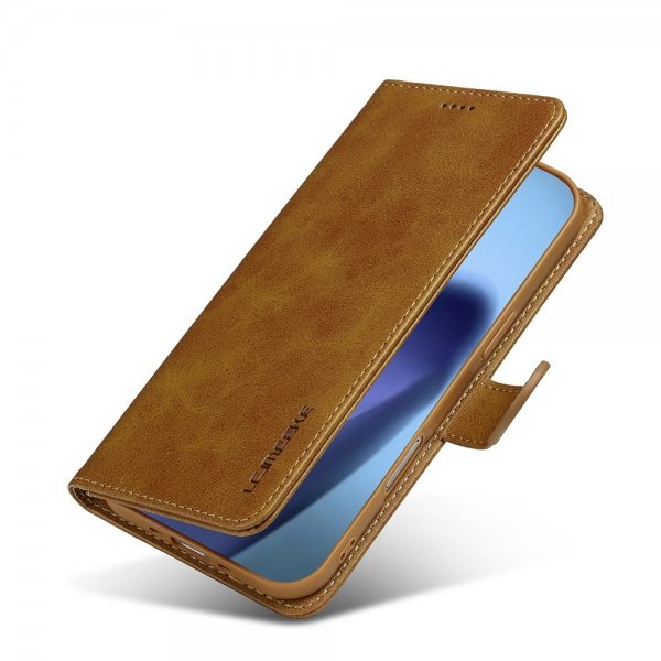iPhone Air Fodral med Kortfack Stativfunktion Ljusbrun