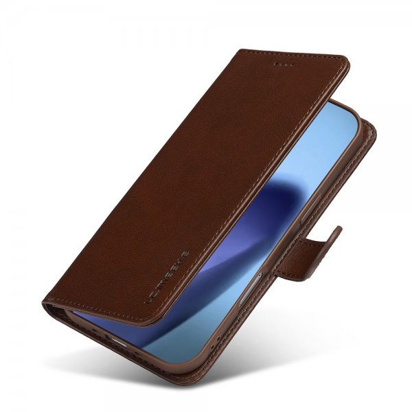 iPhone Air Fodral med Kortfack Stativfunktion Mörkbrun