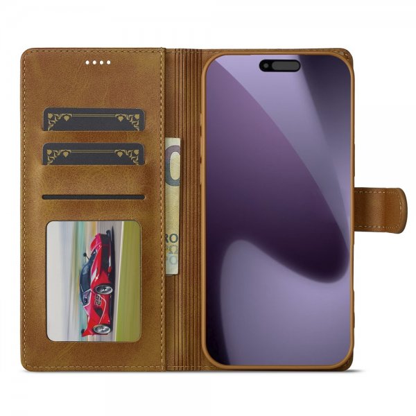 iPhone 17 Pro Fodral med Kortfack Stativfunktion Ljusbrun