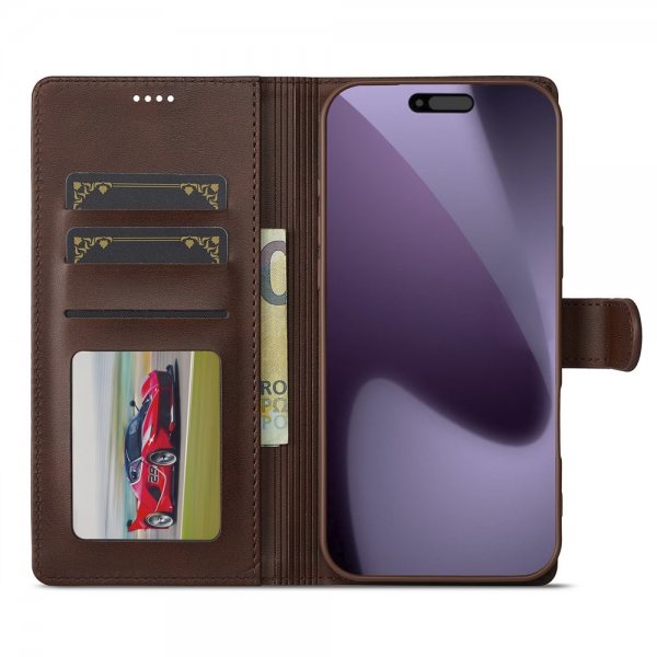 iPhone 17 Pro Fodral med Kortfack Stativfunktion Mörkbrun