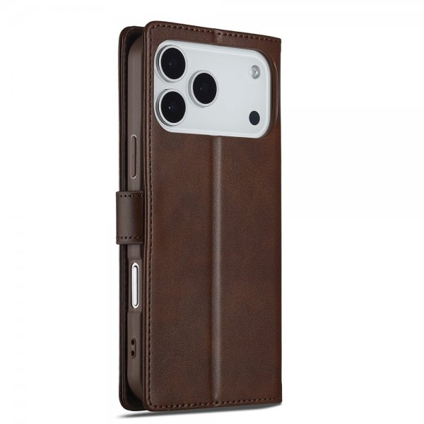iPhone 17 Pro Fodral med Kortfack Stativfunktion Mörkbrun