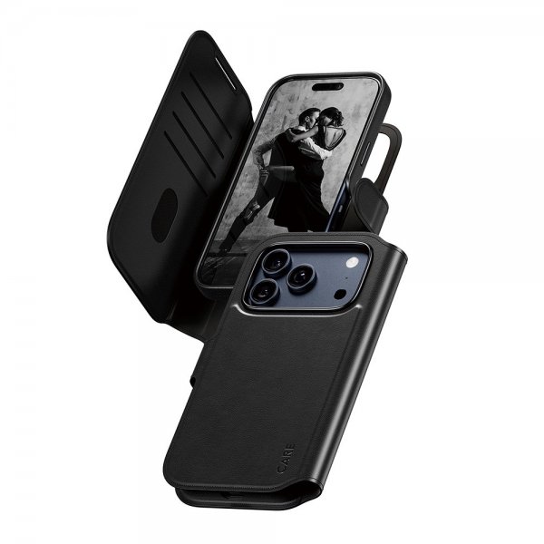 iPhone 17 Pro Fodral Tango Two-in-One Wallet MagSafe Svart