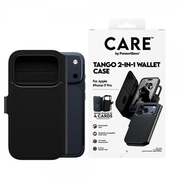 iPhone 17 Pro Fodral Tango Two-in-One Wallet MagSafe Svart