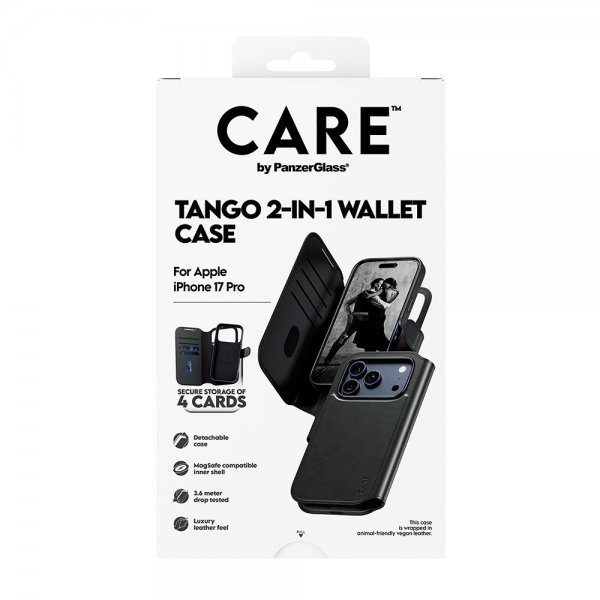 iPhone 17 Pro Fodral Tango Two-in-One Wallet MagSafe Svart