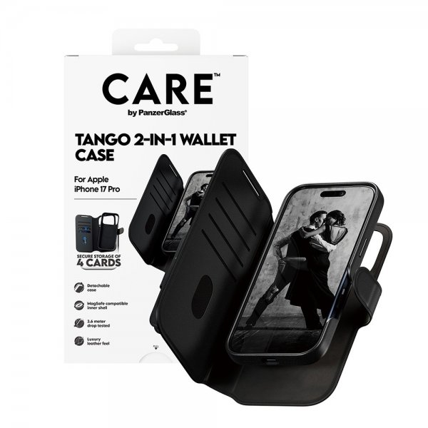 iPhone 17 Pro Fodral Tango Two-in-One Wallet MagSafe Svart