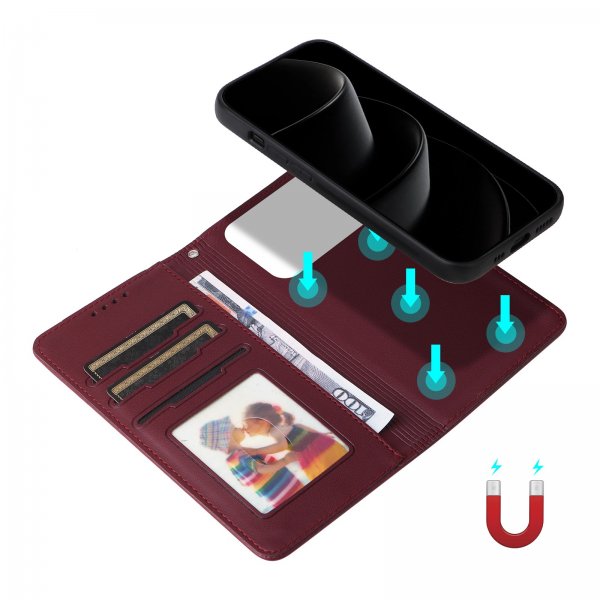 iPhone 17 Pro Max Fodral med Löstagbart Skal 005 Röd