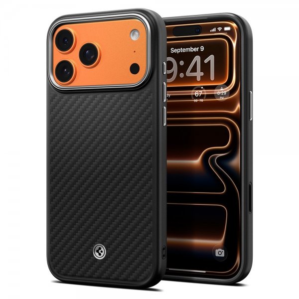 iPhone 17 Pro Max Skal Enzo Aramid T MagFit Svart Silver