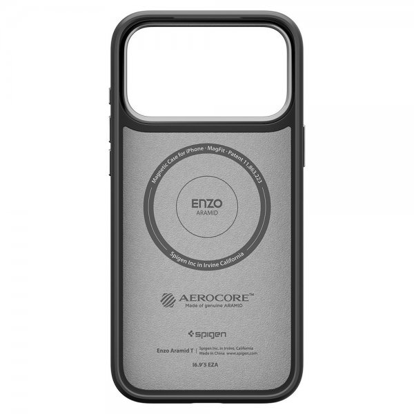 iPhone 17 Pro Max Skal Enzo Aramid T MagFit Svart Silver