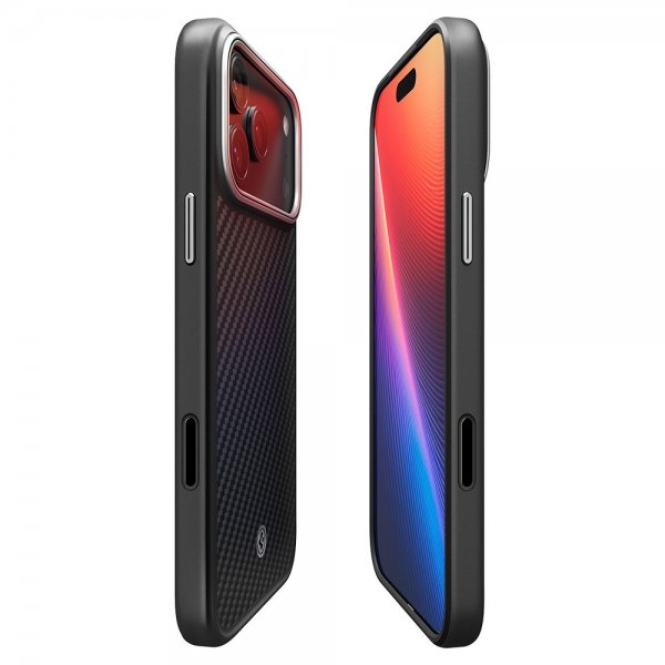 iPhone 17 Pro Max Skal Enzo Aramid T MagFit Svart Silver
