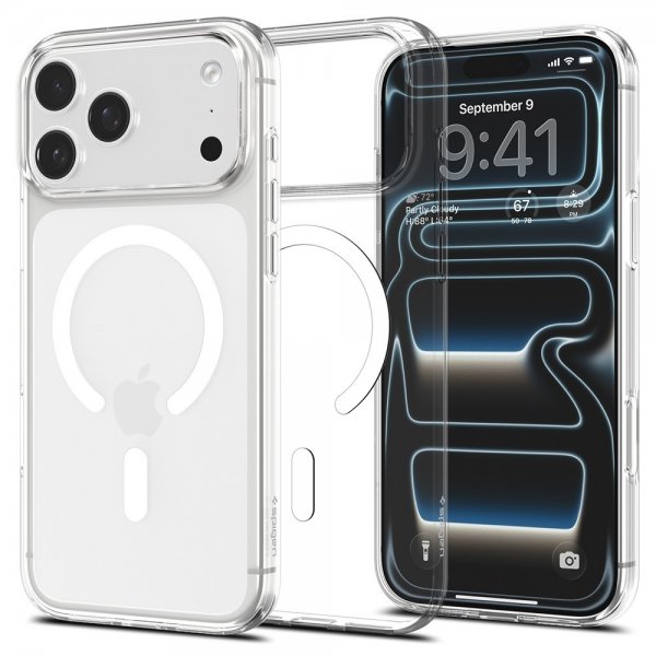 iPhone 17 Pro Max Skal Liquid Crystal MagFit Clear White