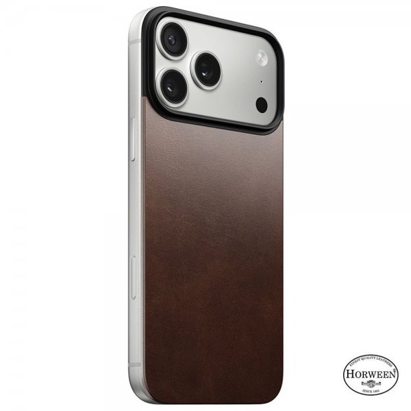 iPhone 17 Pro Max Skin Mag Leather Back Rustic Brown