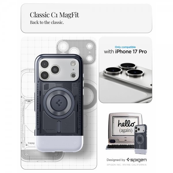 iPhone 17 Pro Skal Classic C1 MagFit Graphite