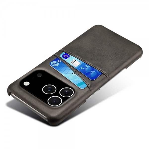 iPhone 17 Pro Skal med två Kortfack Svart