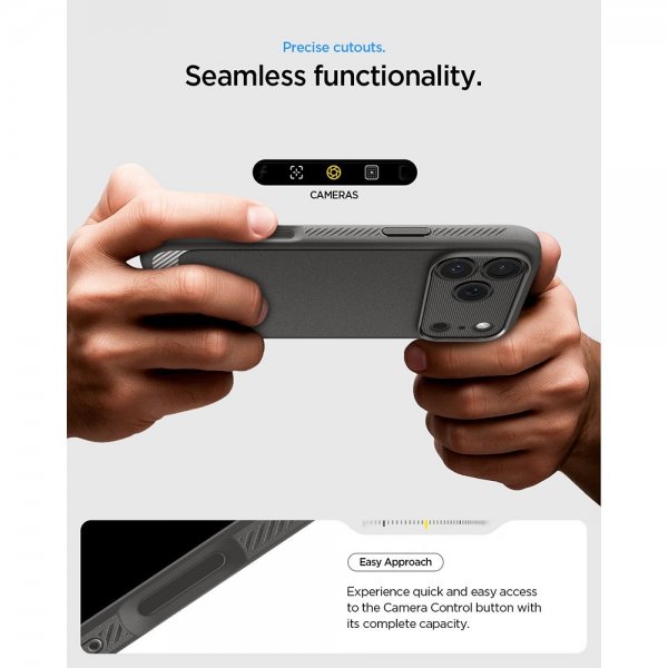 iPhone 17 Pro Skal Rugged Armor MagFit Grå