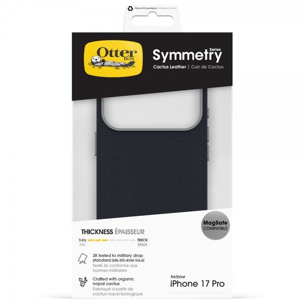 iPhone 17 Pro Skal Symmetry Cactus Leather MagSafe Blue Sentiment