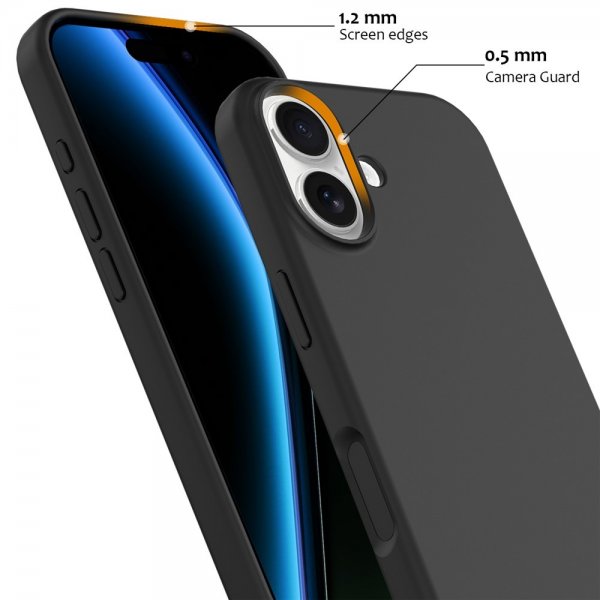 iPhone 17 Skal Silicone Feather Series MagSafe Raven Black