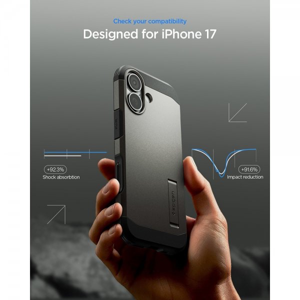 iPhone 17 Skal Tough Armor T MagFit Gunmetal