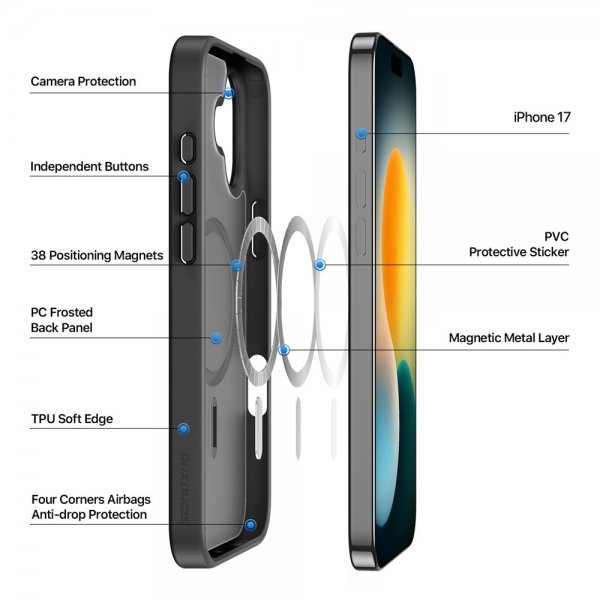 iPhone 17 Skal Yind Series MagSafe Svart
