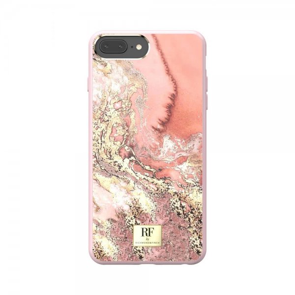 iPhone 6/6S/7/8 Plus Skal Pink Marble Gold
