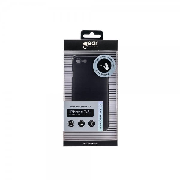 iPhone 7/8/SE Skal TPU Semitransparent Svart