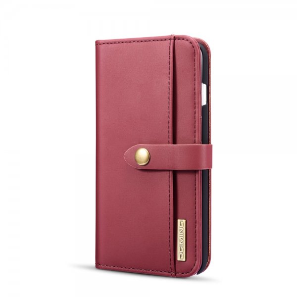 iPhone 7/8 Plus Plånboksfodral Splittläder Löstagbart Skal Kortfack Utsida Röd