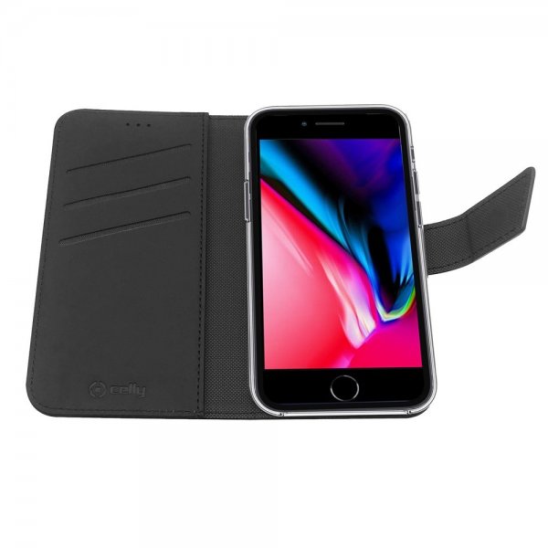 iPhone 6/6S/7/8/SE Fodral Wally Wallet Case Svart