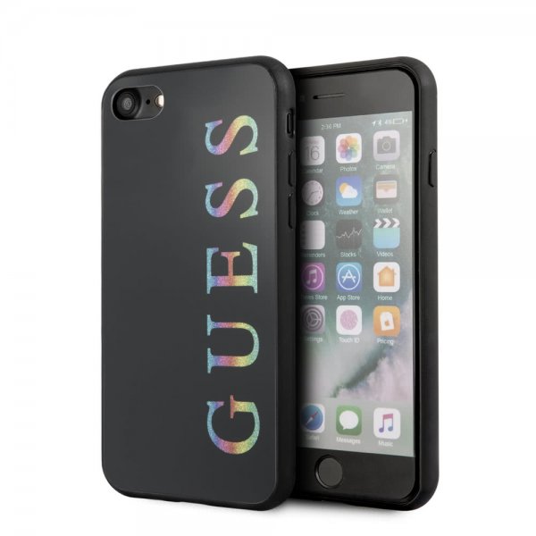 iPhone 7/8/SE Skal Glitter Cover Svart