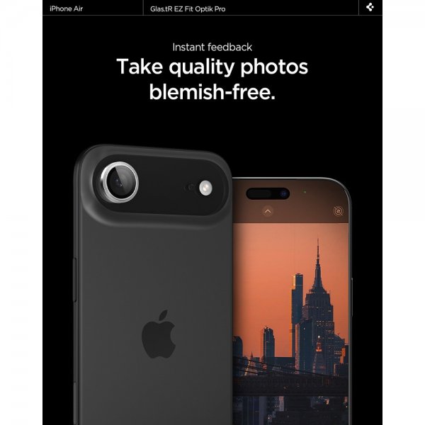 iPhone Air Kameraskydd GLAS.tR EZ Fit Optik Pro 2-pack Silver