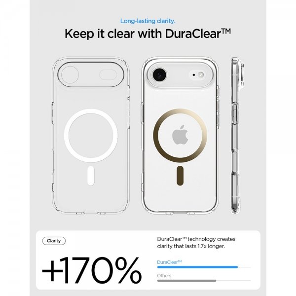 iPhone Air Skal Ultra Hybrid MagFit Clear Gold