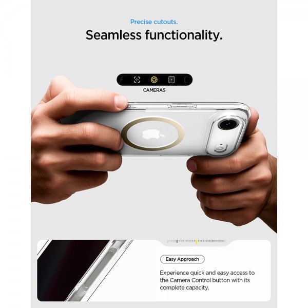 iPhone Air Skal Ultra Hybrid MagFit Clear Gold