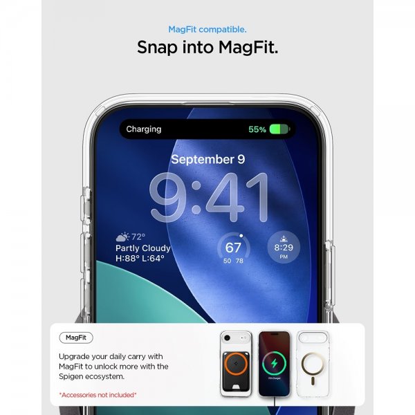 iPhone Air Skal Ultra Hybrid MagFit Clear Gold