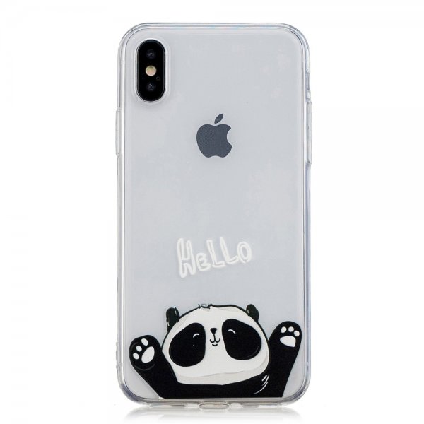 iPhone X/Xs Skal TPU Motiv Hello Panda