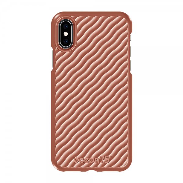 iPhone X/Xs Skal Ocean Wave Coral Pink